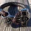 Bolo Lederarmband 10mm Thors-Hammer