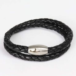 Doppelt Lederarmband Magnetverschluß Wickelarmband