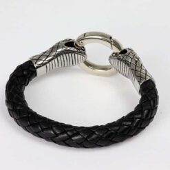 Geflochten Bolaband Schlange Lederarmband