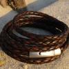 Geflochtenes Lederarmband Damenarmband Wickelarmband