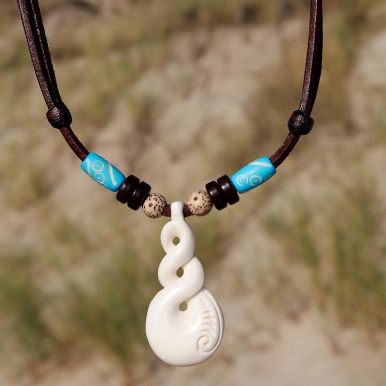 Collana Amuleto Maori In Legno, Ciondolo Tartaruga Twist, Regolabile, Island Piercings, Indonesia