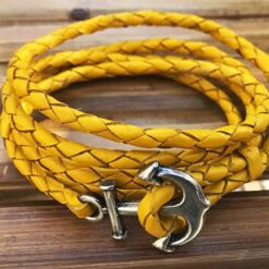 Leder Wickelarmband Maritim Anker-Armband
