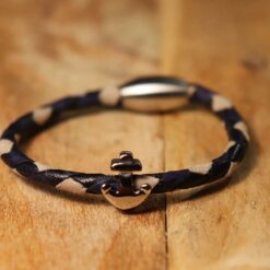 Geflochten Freundschaftsarmband Anker Lederarmband für Damen und Herren