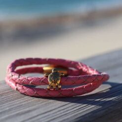 Freundschaftsarmband Julia Leder Wickelarmband