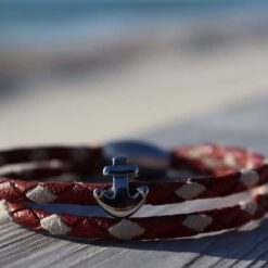 Freundschaftsarmband Morsum Wickelarmband Leder ✔Surfer Damen Leder Armband Sylt ideal für Surferinnen für Strand oder Büro zu tragen .