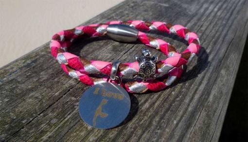 Freundschaftsarmband Schildkroete Wickelarmband Lederarmband