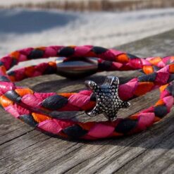 Freundschaftsarmband Sylter Leder Wickelarmband Ideal für Damen und Surferinnen
