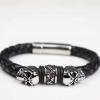 Herren Lederarmband Totenkopf Männer-Armband