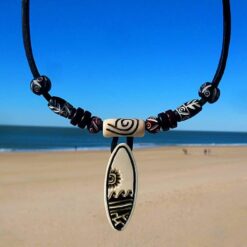 Surferkette Sylter Surfbrett Lederkette