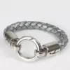 Handgemachtes Boloband Unisex Lederarmband Sylt mit Edelstahl Ringverschluss für Damen und Herren.