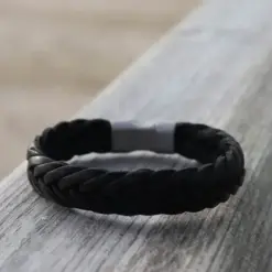Breites Männerarmband Lederarmband Herrenarmband - Hochwertige Leder Armband Ideal für Strand..