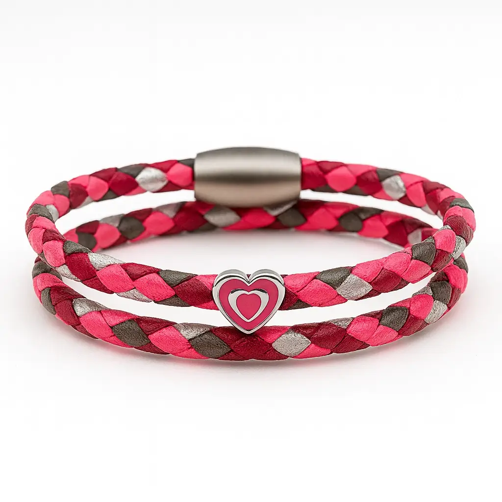 Freundschaftsarmband Herz Wickelarmband Surferarmband für Damen und Surferinnen .