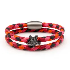 Handgemachte Freundschaftsarmband Sylter Leder Wickelarmband Ideal für Damen und Surferinnen