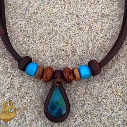 Indianer Halskette Türkis Stein: Handgefertigter Indianerschmuck für Damen & Herren.