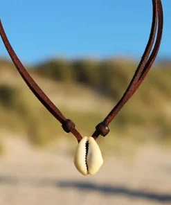 Kauri Muschel Unisex Halskette -Perfekt für Sommer Strand und Meer -Ideal für Männer und Frau - Surfer und Surferinnen