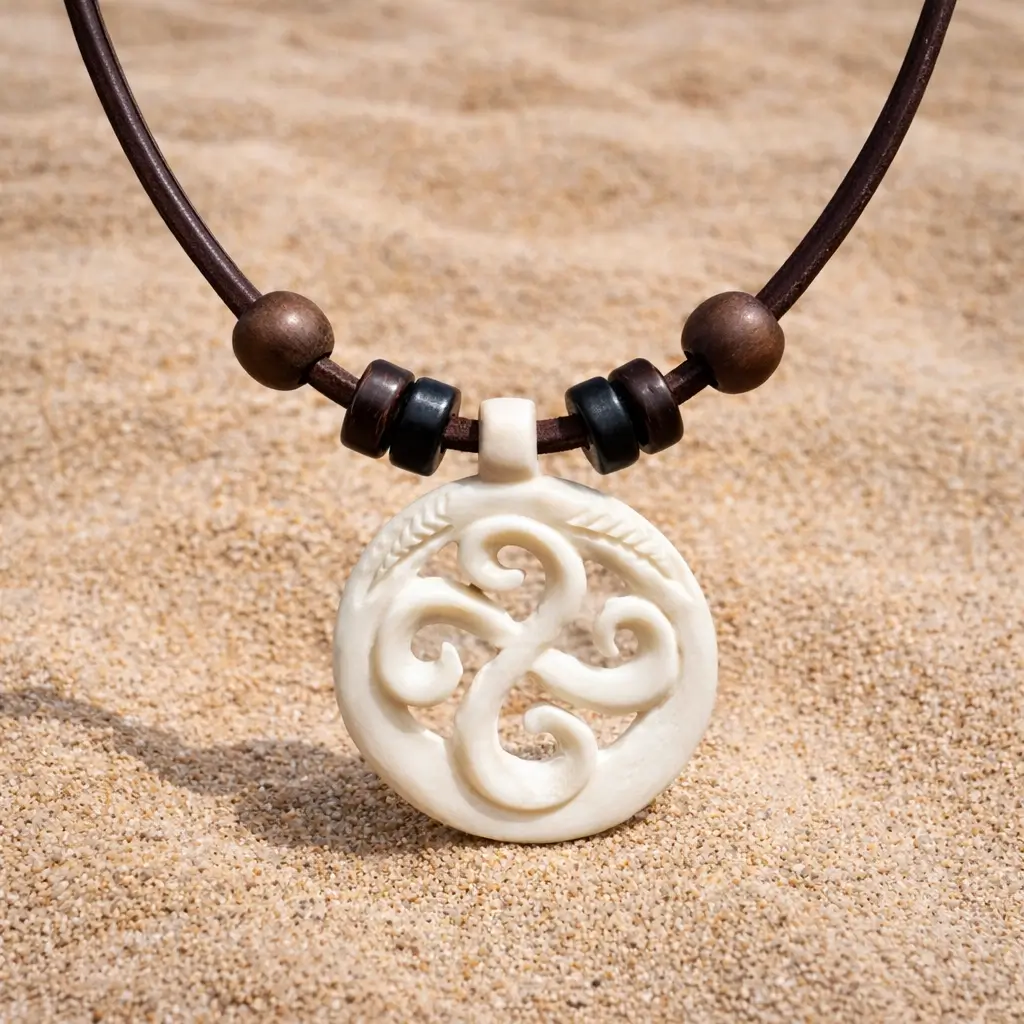 Koru Kette Damen Leder Maori Symbol Bedeutung