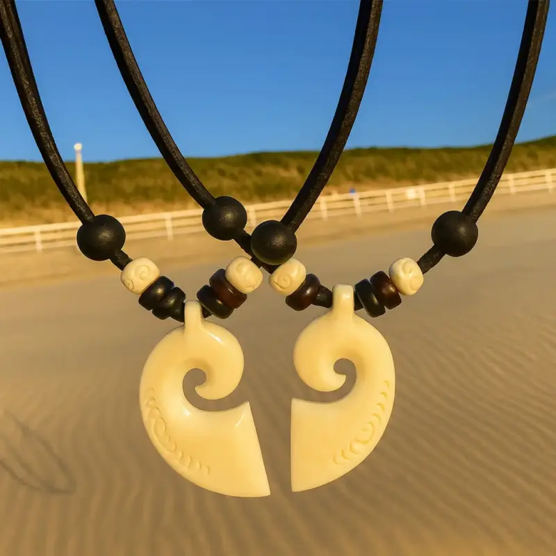 Koru Lederkette Herz Damenkette -Aus Neuseeland