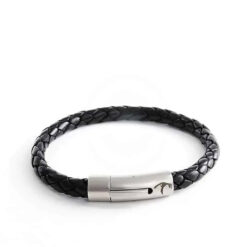 Lederarmband SYLT Männerarmband Damenarmband für Damen und Herren - Geflochtenes Leder 6mm Stark .