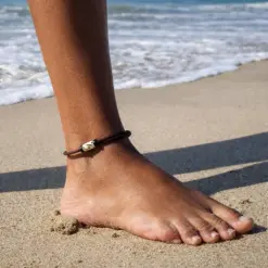 Maori Fusskette Lederfusskette Fussband - Leder Fußkette für Damen und Herren.