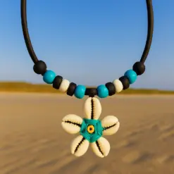 Muschel Damen Blumen Kette – für Damen und Surferinnen. 100% Salzwasserfest.