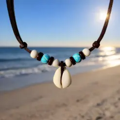 Muschelkette Kauri Muschel Halskette - für Damen und Herren.