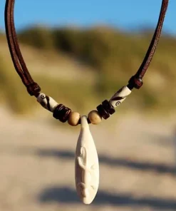 Surferkette Halskette Surfbrett mit Eidechse - Ideal für Damen , Herren und Kinder , Surfer Schmuck für Strand Meer und Stadt