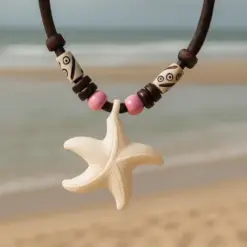 Surferkette Seestern Halskette Damenkette - Surfer Anhänger ideal für Sommer.