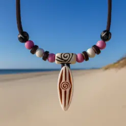 Surferkette Surfbrett Wakeboard Lederkette für Damen und Herren