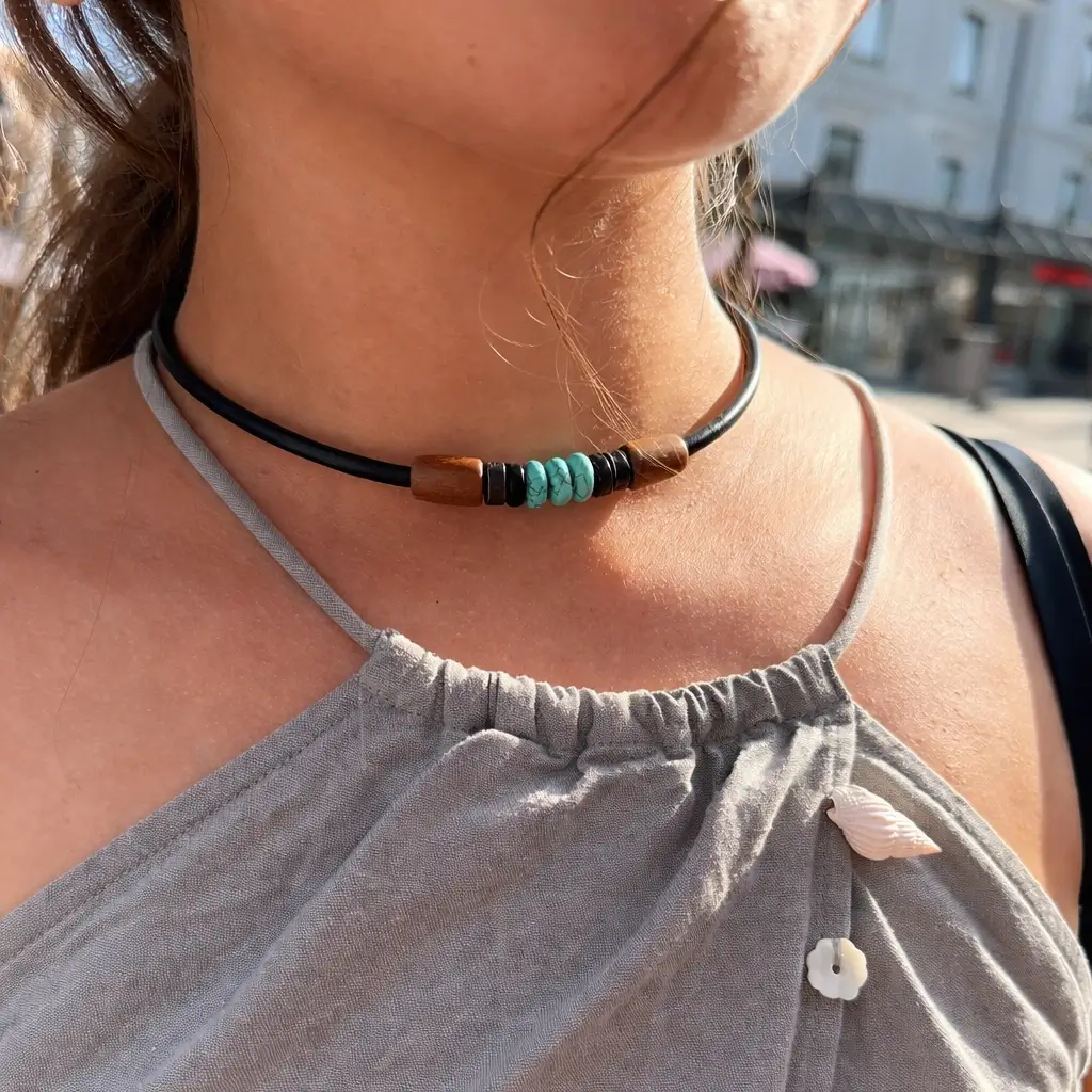 Surferkette ohne Anhänger Damen Herren Lederkette