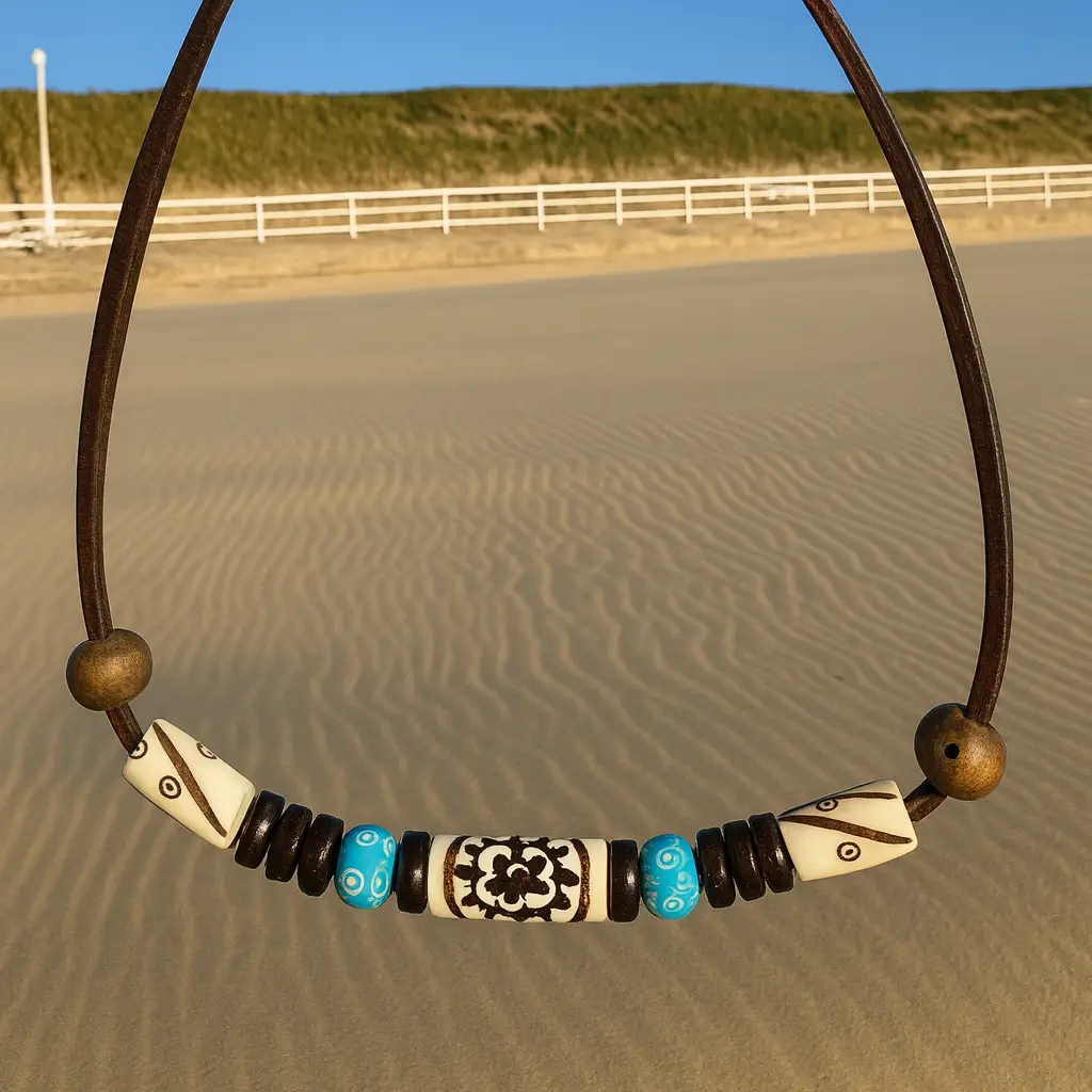 Surferketten ohne Anhänger Lederkette minimalistisch